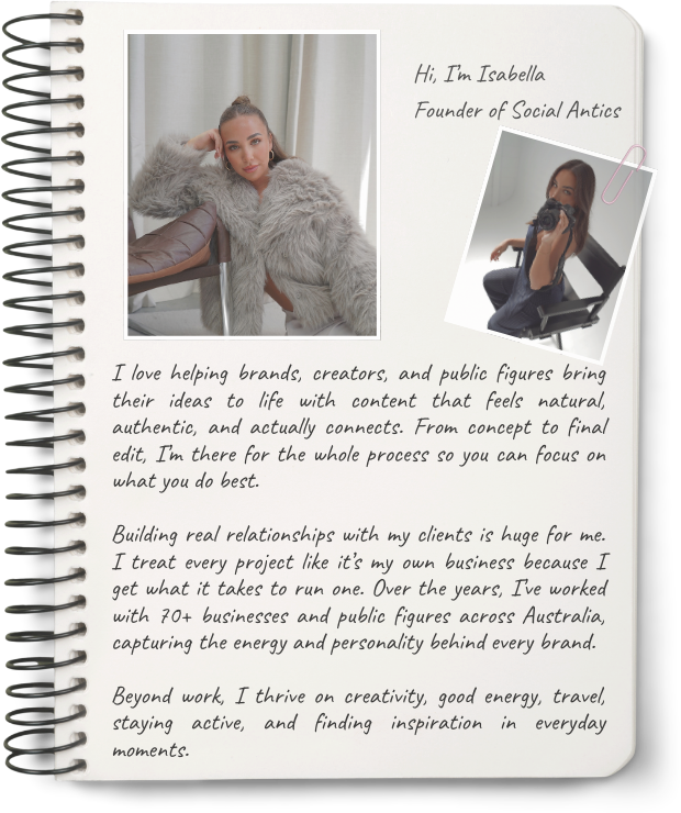 Hi, I'm Isabella - Founder of Social Antics